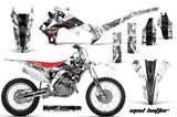 Dirt Bike Graphics Kit Decal Sticker Wrap For Honda CRF250R 2014-2017 HATTER BLACK WHITE