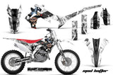 Dirt Bike Graphics Kit Decal Sticker Wrap For Honda CRF450R 2013-2016 HATTER BLACK WHITE