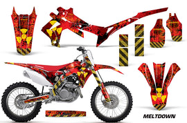 Dirt Bike Graphics Kit Decal Sticker Wrap For Honda CRF450R 2013-2016 MELTDOWN YELLOW RED-atv motorcycle utv parts accessories gear helmets jackets gloves pantsAll Terrain Depot