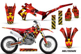 Dirt Bike Graphics Kit Decal Sticker Wrap For Honda CRF250R 2014-2017 MELTDOWN YELLOW RED