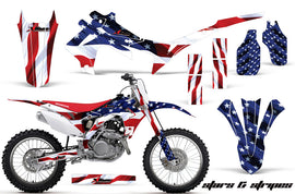 Dirt Bike Graphics Kit Decal Sticker Wrap For Honda CRF250R 2014-2017 USA FLAG-atv motorcycle utv parts accessories gear helmets jackets gloves pantsAll Terrain Depot