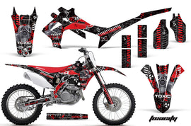 Dirt Bike Graphics Kit Decal Sticker Wrap For Honda CRF450R 2013-2016 TOXIC RED BLACK-atv motorcycle utv parts accessories gear helmets jackets gloves pantsAll Terrain Depot