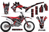 Dirt Bike Graphics Kit Decal Sticker Wrap For Honda CRF250R 2014-2017 TOXIC RED BLACK