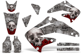 Dirt Bike Graphics Kit Decal Sticker Wrap For Honda CRF450R 2002-2004 BONES SILVER-atv motorcycle utv parts accessories gear helmets jackets gloves pantsAll Terrain Depot