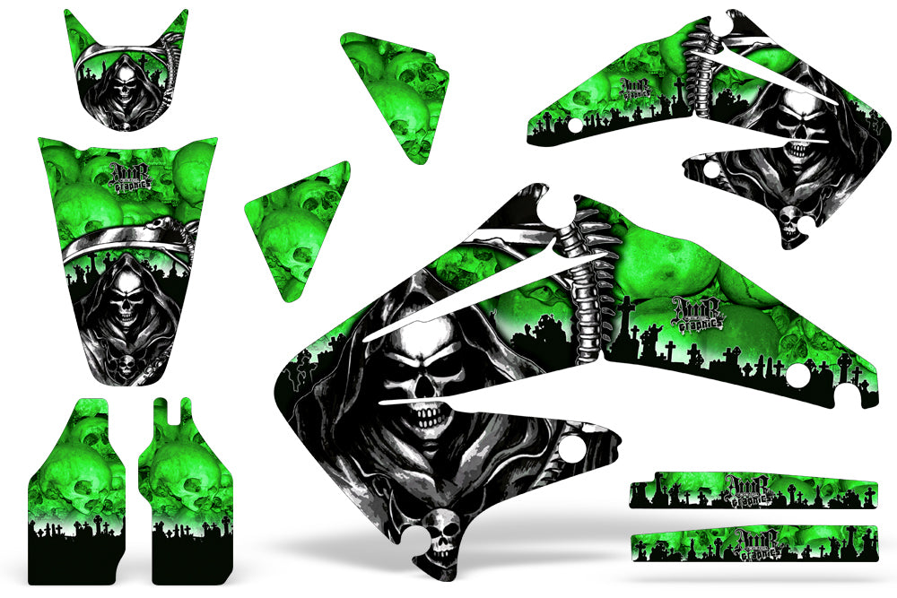 Dirt Bike Graphics Kit Decal Sticker Wrap For Honda CRF450R 2002-2004 REAPER GREEN-atv motorcycle utv parts accessories gear helmets jackets gloves pantsAll Terrain Depot