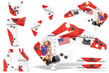 Dirt Bike Graphics Kit Decal Sticker Wrap For Honda CRF450R 2002-2004 TBOMBER WHITE RED