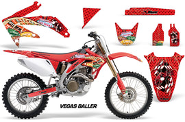 Dirt Bike Graphics Kit Decal Sticker Wrap For Honda CRF450R 2005-2008 VEGAS RED-atv motorcycle utv parts accessories gear helmets jackets gloves pantsAll Terrain Depot
