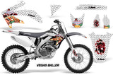 Dirt Bike Graphics Kit Decal Sticker Wrap For Honda CRF450R 2005-2008 VEGAS WHITE