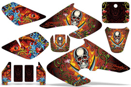 Dirt Bike Graphics Kit Decal Sticker Wrap For Honda XR50R 2000-2003 EDHP RED-atv motorcycle utv parts accessories gear helmets jackets gloves pantsAll Terrain Depot