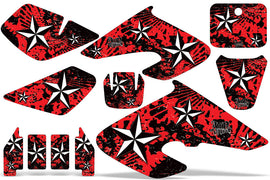 Dirt Bike Graphics Kit Decal Sticker Wrap For Honda XR50R 2000-2003 NORTHSTAR RED-atv motorcycle utv parts accessories gear helmets jackets gloves pantsAll Terrain Depot