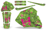Dirt Bike Graphics Kit Decal Wrap For Honda XR80R XR100R 1985-2000 BUTTERFLIES PINK GREEN
