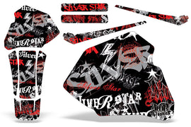 Dirt Bike Graphics Kit Decal Wrap For Honda XR80R XR100R 1985-2000 SSSH RED BLACK-atv motorcycle utv parts accessories gear helmets jackets gloves pantsAll Terrain Depot