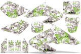 Dirt Bike Graphics Kit Decal Sticker Wrap For Honda XR50R 2000-2003 BUTTERFLIES GREEN WHITE