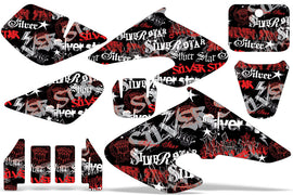 Dirt Bike Graphics Kit Decal Sticker Wrap For Honda XR50R 2000-2003 SSSH RED BLACK-atv motorcycle utv parts accessories gear helmets jackets gloves pantsAll Terrain Depot