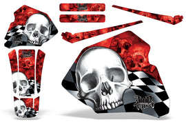 Dirt Bike Graphics Kit Decal Wrap For Honda XR80R XR100R 1985-2000 CHECKERED WHITE RED-atv motorcycle utv parts accessories gear helmets jackets gloves pantsAll Terrain Depot