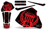 Dirt Bike Graphics Kit Decal Wrap For Honda XR80R XR100R 1985-2000 RELOADED RED BLACK