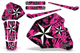 Dirt Bike Graphics Kit Decal Wrap For Honda XR80R XR100R 1985-2000 NORTHSTAR WHITE PINK