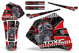 Dirt Bike Graphics Kit Decal Wrap For Honda XR80R XR100R 1985-2000 TOXIC RED BLACK