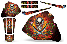 Dirt Bike Graphics Kit Decal Wrap For Honda XR80R XR100R 1985-2000 EDHP RED-atv motorcycle utv parts accessories gear helmets jackets gloves pantsAll Terrain Depot