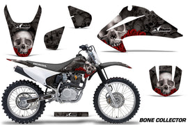 Dirt Bike Graphics Kit Decal Wrap For Honda CRF150 CRF230F 2003-2007 BONES BLACK-atv motorcycle utv parts accessories gear helmets jackets gloves pantsAll Terrain Depot