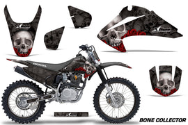 Graphics Kit Decal Wrap + # Plates For Honda CRF150 CRF230F 2003-2007 BONES BLACK-atv motorcycle utv parts accessories gear helmets jackets gloves pantsAll Terrain Depot