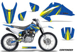 Dirt Bike Graphics Kit Decal Wrap For Honda CRF150 CRF230F 2003-2007 CONTENDER YELLOW BLUE