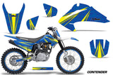 Graphics Kit Decal Wrap + # Plates For Honda CRF150 CRF230F 2003-2007 CONTENDER YELLOW BLUE