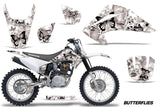 Dirt Bike Graphics Kit Decal Wrap For Honda CRF150 CRF230F 2003-2007 BUTTERFLIES BLACK WHITE