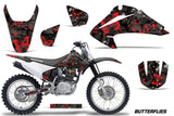 Dirt Bike Graphics Kit Decal Wrap For Honda CRF150 CRF230F 2003-2007 BUTTERFLIES RED BLACK