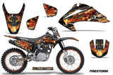 Graphics Kit Decal Wrap + # Plates For Honda CRF150 CRF230F 2003-2007 FIRESTORM BLACK