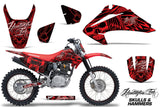 Graphics Kit Decal Wrap + # Plates For Honda CRF150 CRF230F 2003-2007 HISH RED