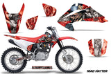 Dirt Bike Graphics Kit Decal Wrap For Honda CRF150 CRF230F 2003-2007 HATTER SILVER RED