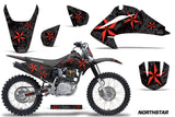 Graphics Kit Decal Wrap + # Plates For Honda CRF150 CRF230F 2003-2007 NORTHSTAR RED BLACK