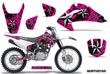 Dirt Bike Graphics Kit Decal Wrap For Honda CRF150 CRF230F 2003-2007 NORTHSTAR SILVER PINK