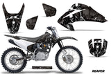 Dirt Bike Graphics Kit Decal Wrap For Honda CRF150 CRF230F 2003-2007 REAPER BLACK