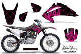 Dirt Bike Graphics Kit Decal Wrap For Honda CRF150 CRF230F 2003-2007 RELOADED PINK BLACK