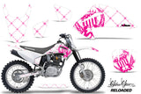 Dirt Bike Graphics Kit Decal Wrap For Honda CRF150 CRF230F 2003-2007 RELOADED PINK WHITE