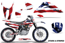 Graphics Kit Decal Wrap + # Plates For Honda CRF150 CRF230F 2003-2007 USA FLAG-atv motorcycle utv parts accessories gear helmets jackets gloves pantsAll Terrain Depot