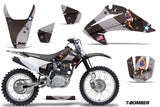 Dirt Bike Graphics Kit Decal Wrap For Honda CRF150 CRF230F 2003-2007 TBOMBER BLACK