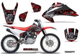 Dirt Bike Graphics Kit Decal Wrap For Honda CRF150 CRF230F 2003-2007 TOXIC BLACK RED