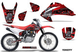 Dirt Bike Graphics Kit Decal Wrap For Honda CRF150 CRF230F 2003-2007 TOXIC RED RED