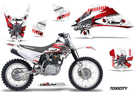 Dirt Bike Graphics Kit Decal Wrap For Honda CRF150 CRF230F 2003-2007 TOXIC RED WHITE-atv motorcycle utv parts accessories gear helmets jackets gloves pantsAll Terrain Depot