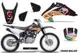 Dirt Bike Graphics Kit Decal Wrap For Honda CRF150 CRF230F 2003-2007 VEGAS BLACK