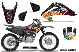Graphics Kit Decal Wrap + # Plates For Honda CRF150 CRF230F 2003-2007 VEGAS BLACK-atv motorcycle utv parts accessories gear helmets jackets gloves pantsAll Terrain Depot