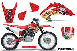 Dirt Bike Graphics Kit Decal Wrap For Honda CRF150 CRF230F 2003-2007 VEGAS RED-atv motorcycle utv parts accessories gear helmets jackets gloves pantsAll Terrain Depot