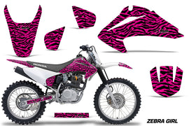 Dirt Bike Graphics Kit Decal Wrap For Honda CRF150 CRF230F 2003-2007 ZEBRA PINK BLACK-atv motorcycle utv parts accessories gear helmets jackets gloves pantsAll Terrain Depot