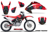 Dirt Bike Graphics Kit Decal Wrap For Honda CRF150 CRF230F 2003-2007 ZOMBIE RED