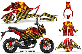 Street Bike Decal Graphic Kit Sticker Wrap For Honda GROM125 2017-2018 MELTDOWN YELLOW RED-atv motorcycle utv parts accessories gear helmets jackets gloves pantsAll Terrain Depot
