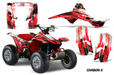 ATV Graphics Kit Quad Decal Sticker For Honda TRX250 Fourtrax 1986-1989 CARBONX RED