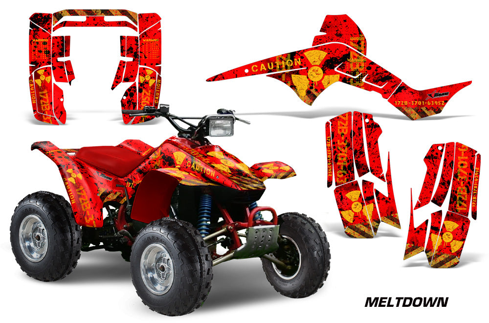 ATV Graphics Kit Quad Decal Sticker For Honda TRX250 Fourtrax 1986-1989 MELTDOWN YELLOW RED-atv motorcycle utv parts accessories gear helmets jackets gloves pantsAll Terrain Depot